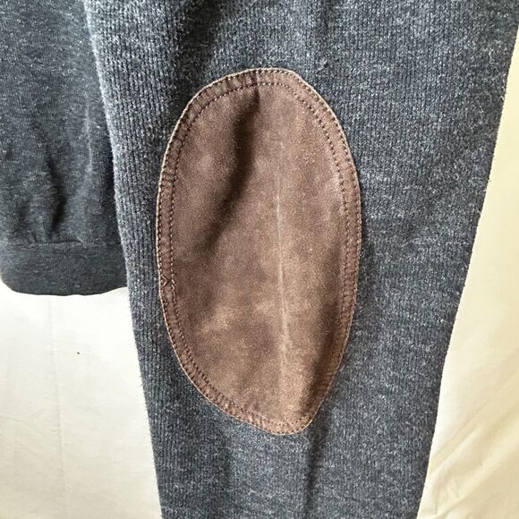Polo Ralph Lauren Men's Charcoal Gray Shawl Collar Elbow Pads Pullover Size XL - Picture 9 of 14
